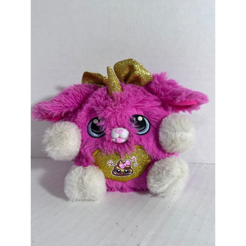 Zuru Rainbocorns Bunnycorn Pink Gold Glitter Horn Bow Wings Plush Toy 6 inch